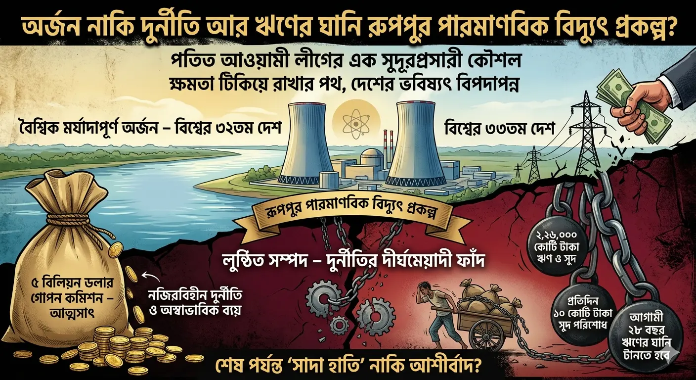 অর্জন নাকি দুর্নীতি আর ঋণের ঘানি রূপপুর পারমাণবিক বিদ্যুৎ প্রকল্প ?