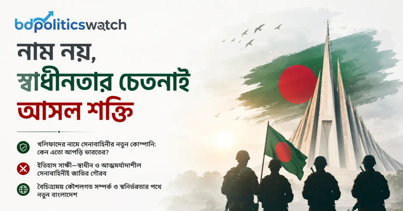সেনাবাহিনীর নতুন ব্যাটালিয়ন: নাম নয়, স্বাধীন চেতনাকেই ভয় ভারতের!