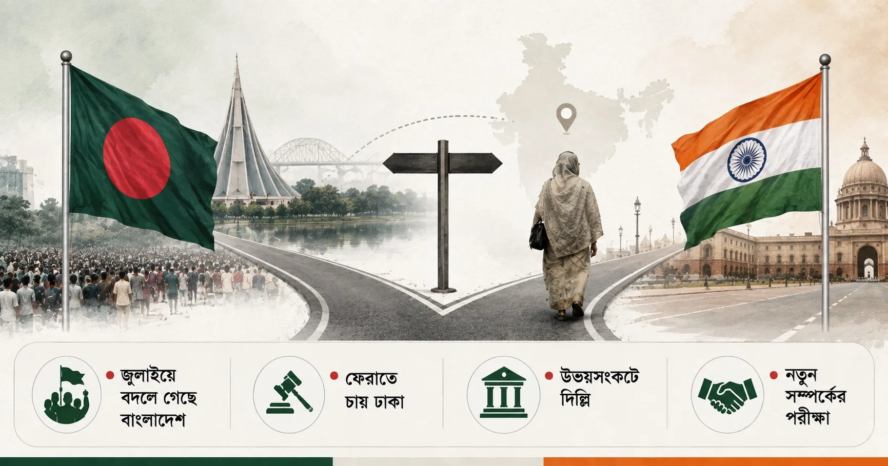 হাসিনা ইস্যুতে ‘উভয়সংকটে’ মোদি, বদলাবে নীতি?