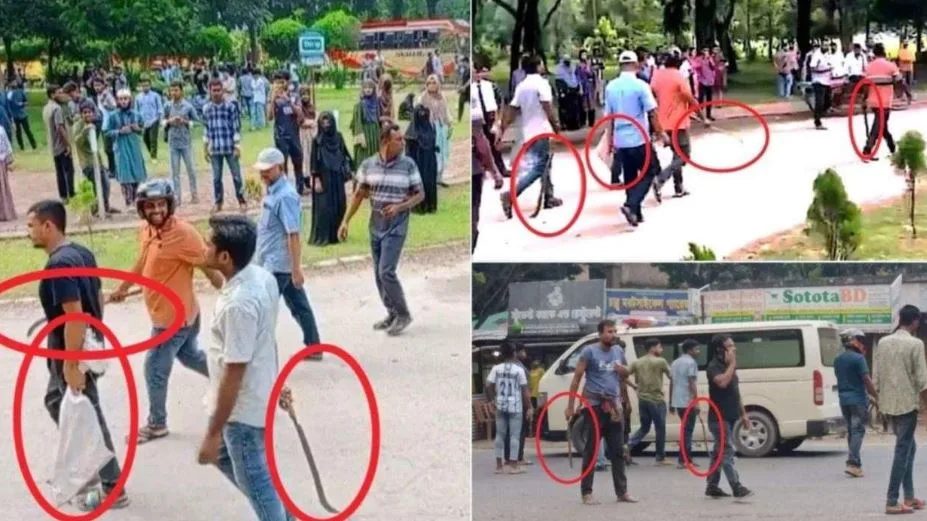 ইসলামী বিশ্ববিদ্যালয়ে অস্ত্র-রামদা হাতে মহড়া, শনাক্ত ১৯ জনই বিএনপি-ছাত্রদল-যুবদলের